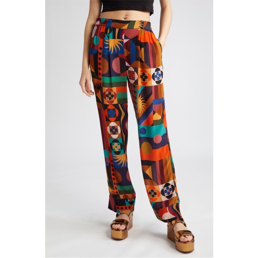 FARM Rio Multicolor Tropical Geometric Print Women's Pants